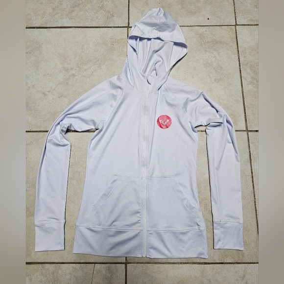 Roxy y2k bright white athletic zip up jacket s small - Picture 1 of 5